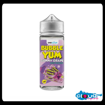 ONE CLOUD-BUBBLE YUM- Gummy Grape 120ml LONG FILL (ALREADY MIXED)